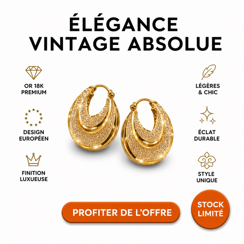Boucles d’Oreilles Vintage Or - Le Secret de l'élégance !
