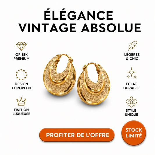 Boucles d’Oreilles Vintage Or - Le Secret de l'élégance !